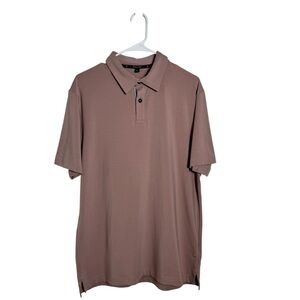 Public Rec Go-To-Polo Shirt Pink Performance Polo Men’s LG Stretch Office Casual